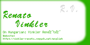 renato vinkler business card